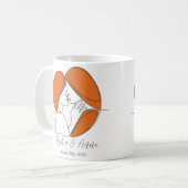 レズミニマルビアンキスラインアーパーソナライズされたト コーヒーマグカップ (正面左)