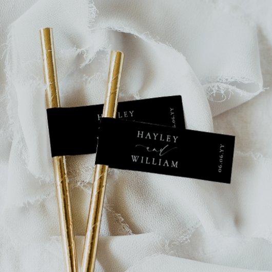 レズメアブラックミニマリストストローフラッグドリンクラベル ラップアラウンドラベル