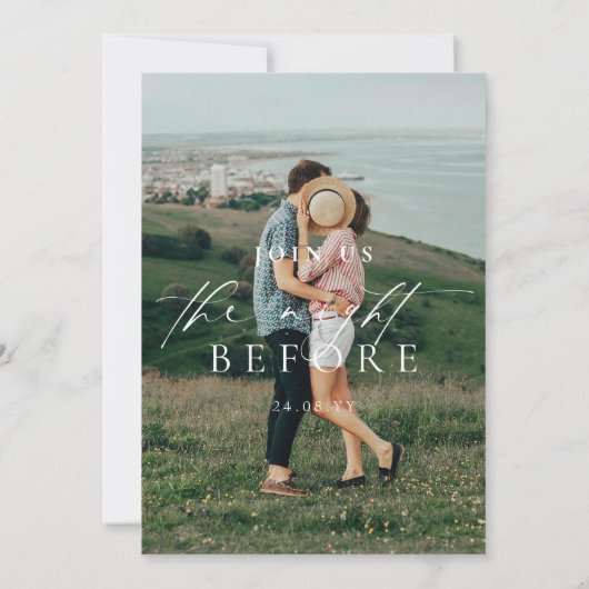 レズメアモダンミニマルなリハーサル 招待状 (裏面)