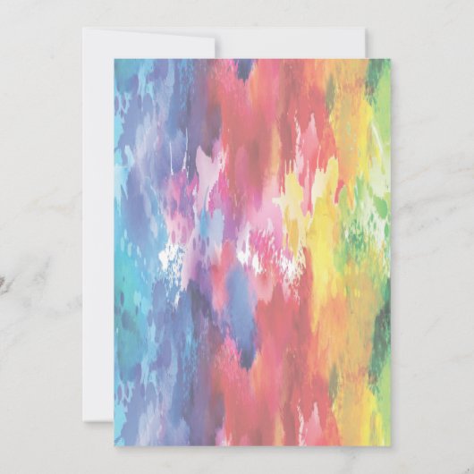 レズモダンビアンゲイウォーター結婚カラー 招待状 (裏面)