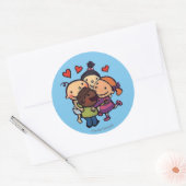 レズリーパトリチェッリグループフグと友人 ラウンドシール (封筒)