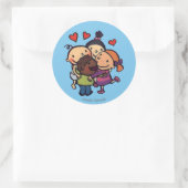 レズリーパトリチェッリグループフグと友人 ラウンドシール (バッグ)