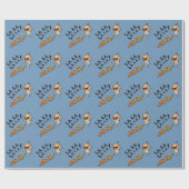 レズリーパトリチェリ歌うベビーとバニースリッパ ラッピングペーパー (フラット)