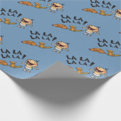 レズリーパトリチェリ歌うベビーとバニースリッパ ラッピングペーパー (角)