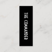 レズリーピーパーズブックマーカーの司令官 スキニー名刺 (正面)