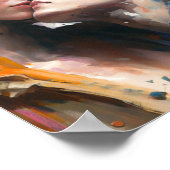 レズ好きカラフルの絵画ポスター ポスター (角)