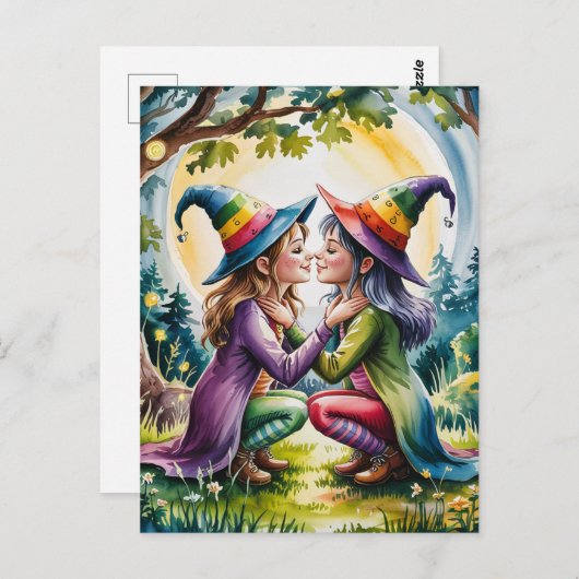 レズ異教のビアン魔女の帽子 ポストカード (正面/裏面)