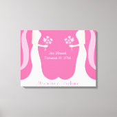 レズ結婚ビアパーソナライズされた キャンバスプリント (正面)