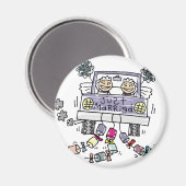 レズ結婚ビアンたった今結婚しました マグネット (正面/裏面)