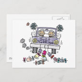 レズ結婚ビアンたった今結婚しました 案内ポストカード (正面/裏面)