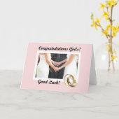 レズ結婚ビアンのカード カード (黄色い花)