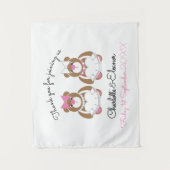 レズ結婚ビアンズテディベア花嫁 タペストリー (正面)