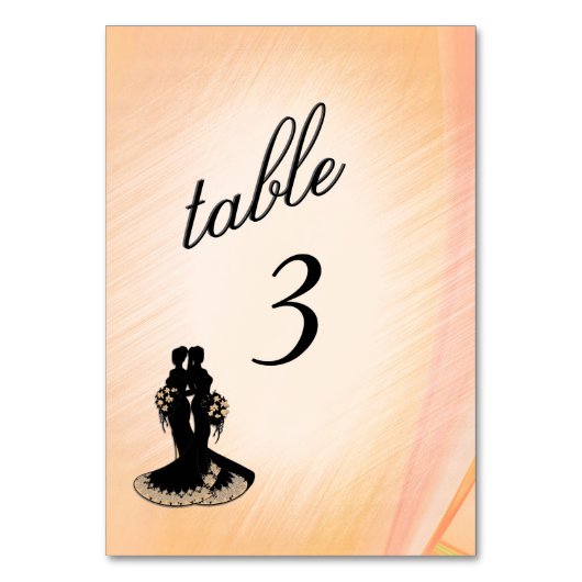 レズ結婚ビアンピーチテーブル番号 テーブルナンバー (正面)