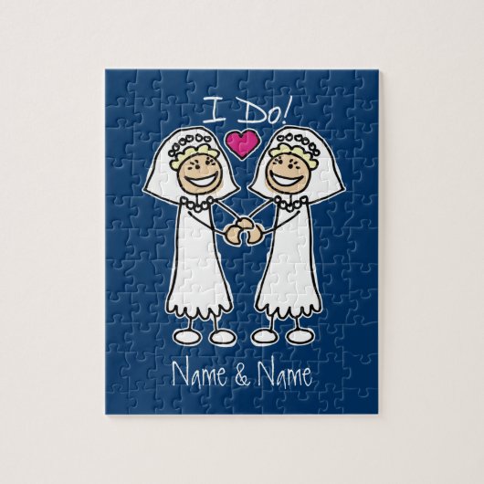 レズ結婚ビアンブライダル ジグソーパズル (縦)