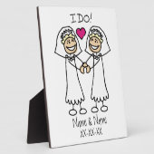 レズ結婚ビアンブライダル フォトプラーク (側面)