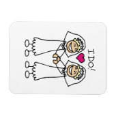 レズ結婚ビアンブライダル マグネット (横)