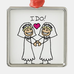レズ結婚ビアンブライダル メタルオーナメント