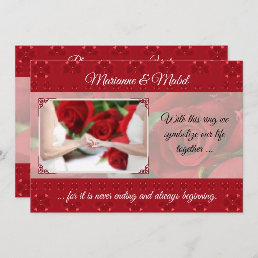 レズ結婚ビアン市民連合 招待状 (正面/裏面)