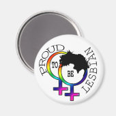 レズ誇りを持ったビアンになる マグネット (正面/裏面)