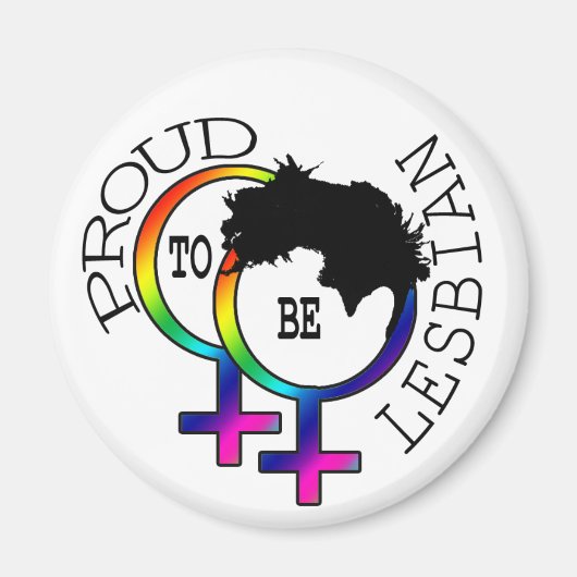 レズ誇りを持ったビアンになる マグネット (正面)