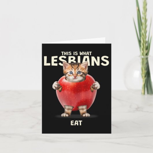 レズ食べビアおもしろい- Cat Graphic (lgb カード (正面)