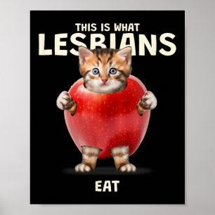 レズ食べビアおもしろい- Cat Graphic (lgb ポスター