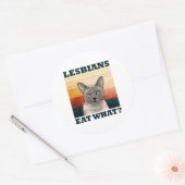 レズ食べビアは？ ラウンドシール (封筒)