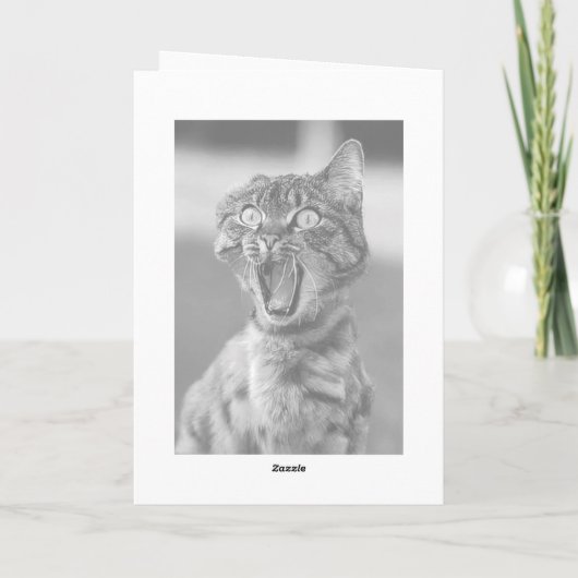 レズ食べビアンズおもしろいWhat Cat折り畳み誕生日 カード (裏面)