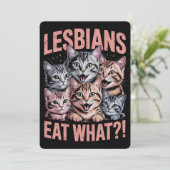 レズ食べビア人おもしろいLGBTQプライド 招待状 (スタンド正面)