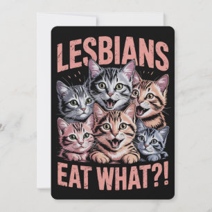 レズ食べビア人おもしろいLGBTQプライド 招待状