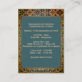 レセプシオンヴィンテージキンセアニラヴェリドロホ エンクロージャーカード (裏面)