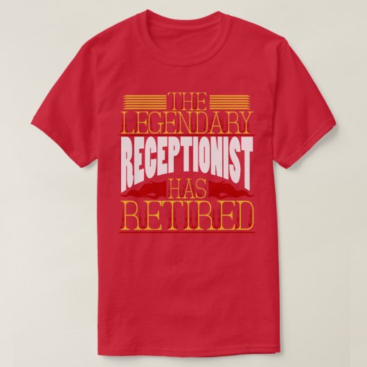 レセプショニスト年金退職 Tシャツ (デザイン正面)