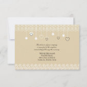 . .レセプションでかわいい鳥のフラットカード 招待状 (正面)