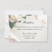 レセプションカード 白 結婚式 テンプレート カスタマイズ (正面)