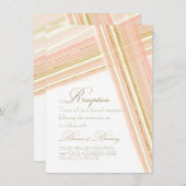 レセプションスクリプトタイポグラフィーモダンラインアートデコ 招待状 (正面/裏面)