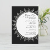 レセプションディナークラシックメニューBaroque Swirl Circle メニュー (スタンド正面)