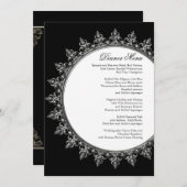 レセプションディナークラシックメニューBaroque Swirl Circle メニュー (正面/裏面)