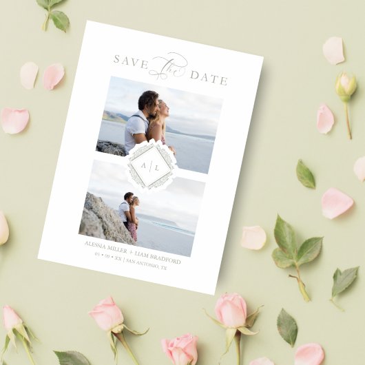 レセルバラフェハイニシャルトレンドシックオーナメントソフ セーブザデート