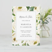 レセルバラフェハエレガントホワイトフローラスペインの セーブザデート (スタンド正面)