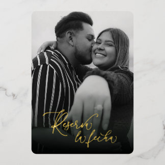 レセルバラフェハエンモデノブランコイネグロ 箔招待状