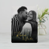 レセルバラフェハエンモデノブランコイネグロ 箔招待状 (立ち正面)