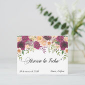 レセルバラフェハセーブザデイトラフロールピーチ 案内ポストカード (スタンド正面)