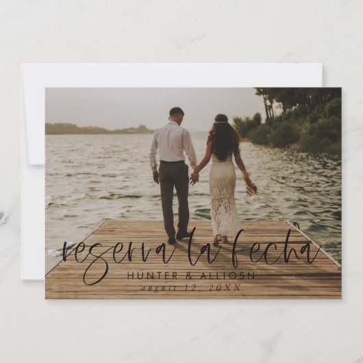 レセルバラフェハモダンフォト招待状 セーブザデート (正面)