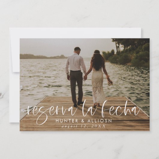 レセルバラフェハモダンフォト招待状 セーブザデート (正面)