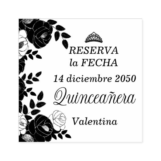 レセルバラフェハ保存日付スペインのキンセアニェラ ラバースタンプ (インプリント)