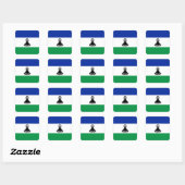 レソトの国旗ステッカー スクエアシール (シート)