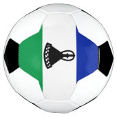 レソトの国旗 サッカーボール (回転)