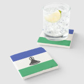 レソトの国旗 ストーンコースター (横)