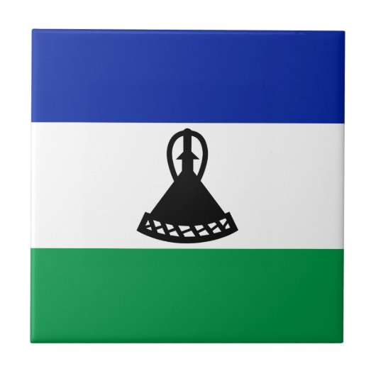 レソトの国旗 タイル (正面)
