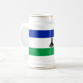 レソトの国旗 ビールジョッキ (正面左)